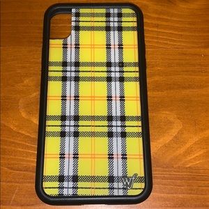 Wildflower yellow plaid case iPhone XR